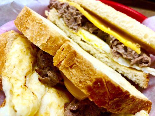 Steak, Egg & Cheese Breakfast Sandwich