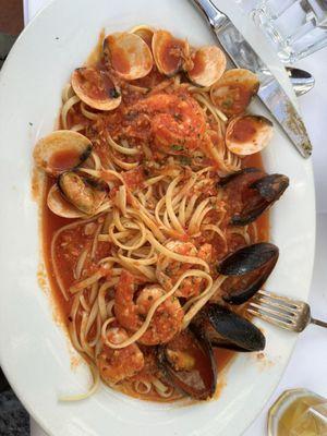 Linguine alla pescatore after I took a couple bites