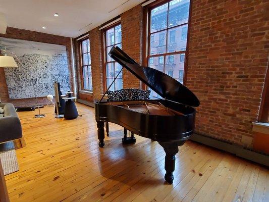 Steinway A grand piano in a Soho loft