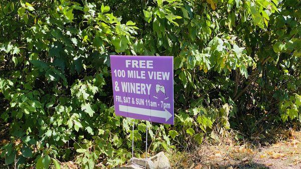 Free 100 Mile View & Winery. Fri, Sat, Sun 11am-7pm