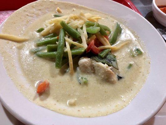 Green curry with chicken