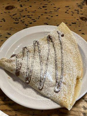 Nutella and banana crepe. Delicious!!