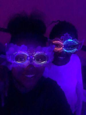 Having a blast with the glow room!!