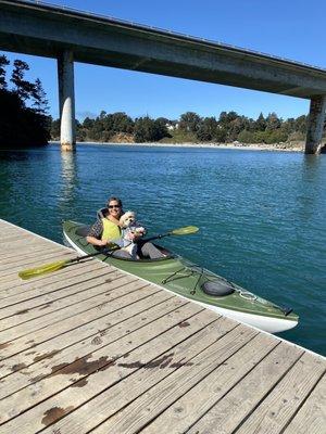 Me and my dog. Ready to row.