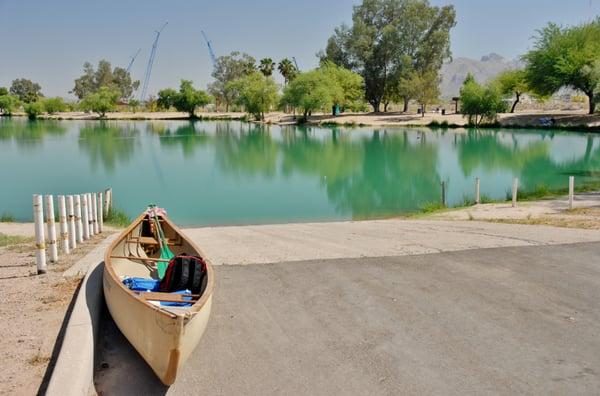 Canoeing on Silverbell Lake.