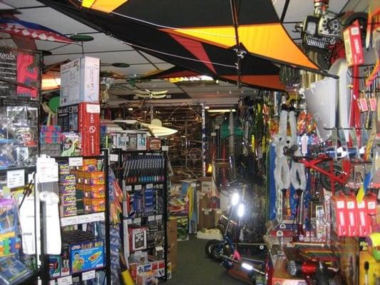 This is a picture of the inside of Coolest Toys on Earth; toys from floor to ceiling! Buy the coolest toys on earth here.