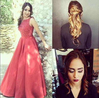 Prom hair style and makeup perfection by @styledbyshannon (Shannon Finch)