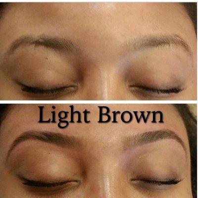 Brow threading and tinting