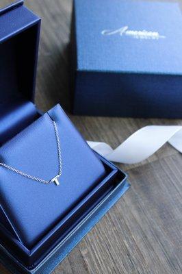 Our single initial letter necklace