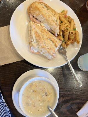 Country potato soup and Turkey Bistro