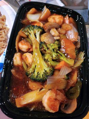 Shrimp with garlic sauce (spicy)