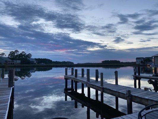 Stunning quiet view of sunset