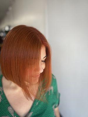 Copper Hair Color + Bob Haircut