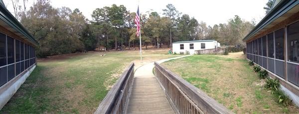 Panorama rear from walkway.