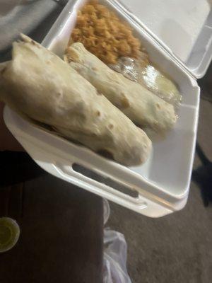 7. Two Beef Burritos Combo