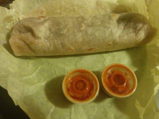 Bean and cheese burrito