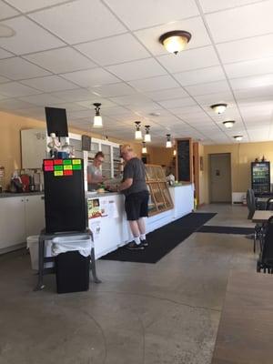 Donut shop counter