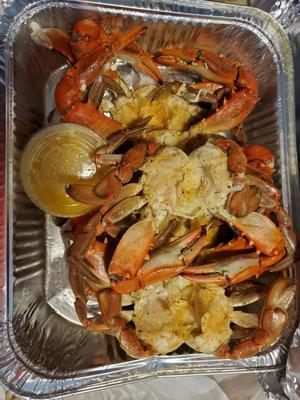 Jumbo garlic butter blue crab