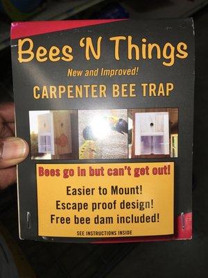 Trying this out. We have way too many carpenter bees