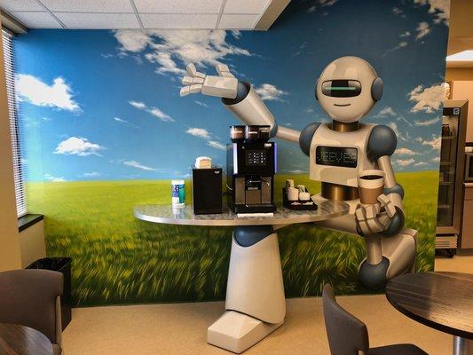 The coffee robot on the 3rd floor of our 86th street office.