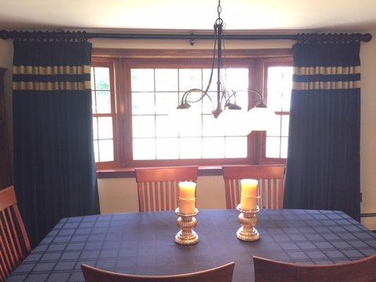 Custom drapes with banding