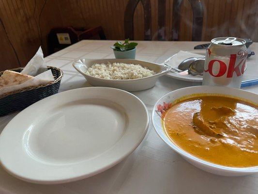 Onion Kuocha and butter chicken