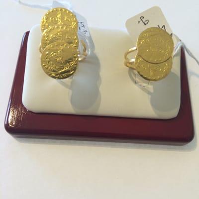 21k coin rings