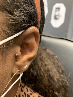 Tragus piercing