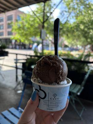 Chocolate and cookies and cream gelato