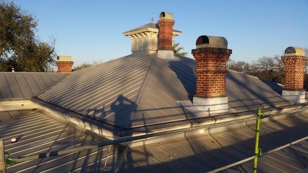 Stilwell House Fort Sam Houston, roof after hail damage in 2016