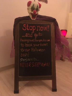 Never Sleep Again Party 10/25 4-8 at Healing Point Therapeutics