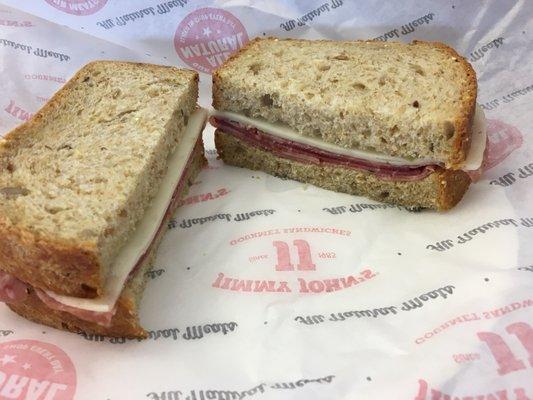 Slim 5 (salami, capicola & provolone) on 9 grain wheat