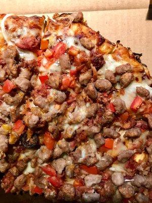 BBQ Bacon cheeseburger pizza.