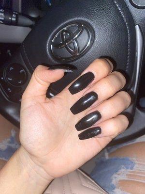 Black coffin nails...so bad.