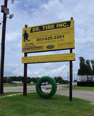 Look for this sign and you're here! You can do a photo op with the tire if you want... We did!