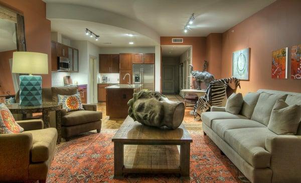 Michael Stribling Interiors design of a Downtown loft here in Houston, Tx.