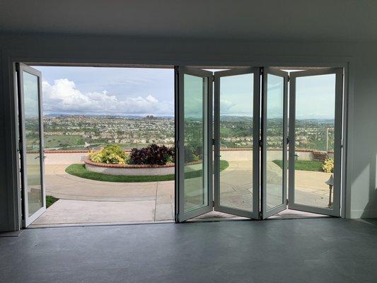 Laguna Beach Ca custom folding doors