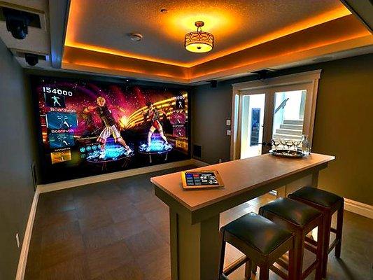 Awesome Video wall for Entertaining Guests