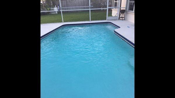 Sparkling after Chlorine King pool service