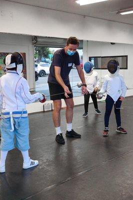 Epee youth fencing class