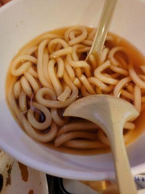 plain su-udon $9.99..simple udon noodles with broth