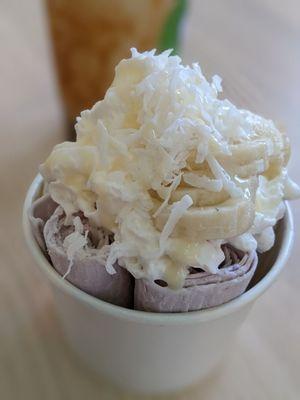 Rolled Taro Ice Cream