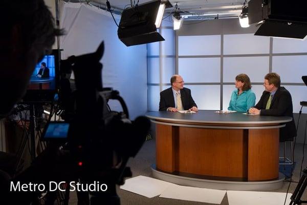 Talk to DC Webcasting about our metro Washington, DC studio and news and talk show set options.