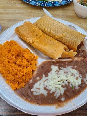 Chicken and Beef Tamale special