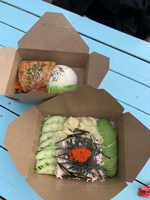 Salmon box and crab  box