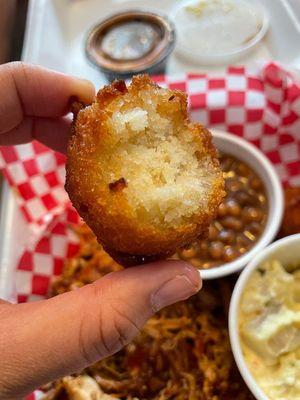 Hush puppy corn ball appetizers