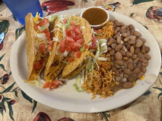 Chicken taco plate