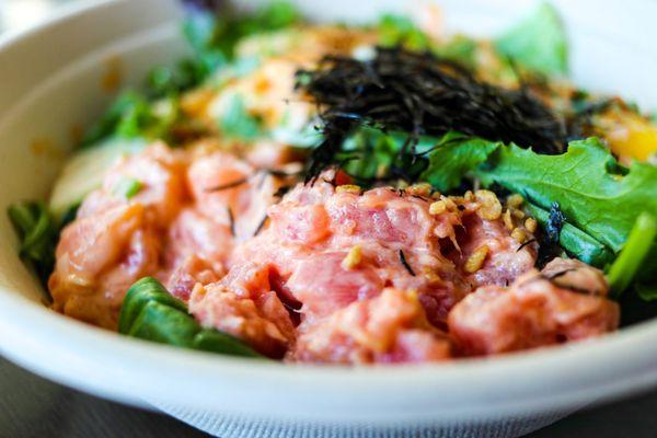 Salmon and tuna bowl