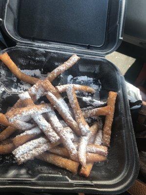 Funnel cake fries, didn't take a picture of my blacken fish