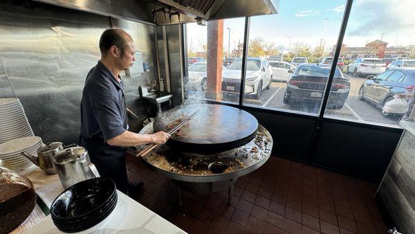 One of my favorite things about Mongolian barbecue is watching your food being prepared